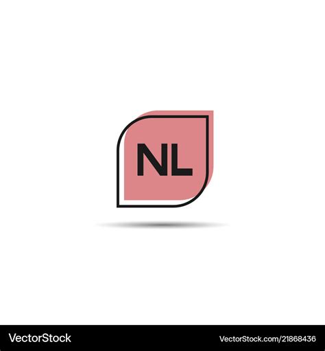 Initial Letter Nl Logo Template Design Royalty Free Vector