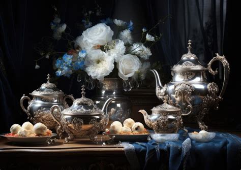 Premium AI Image A Baroqueinspired Still Life Composition Of A Grand