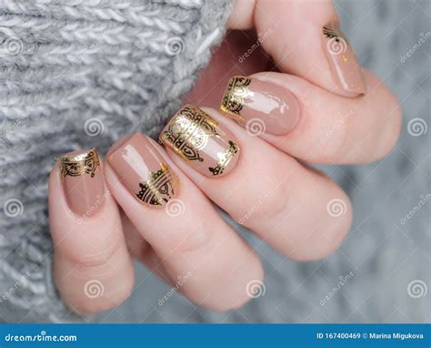 Nude Manicure In Pink Shades Stock Image CartoonDealer 105553447