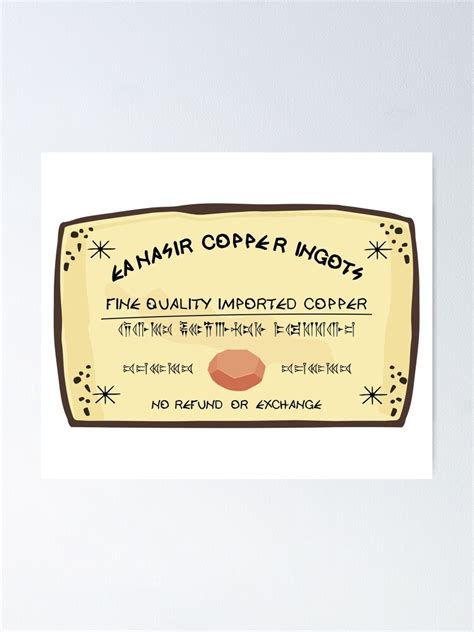 "EA Nasir Best Copper Merchant Mesopotamia Business Card" Poster for ...