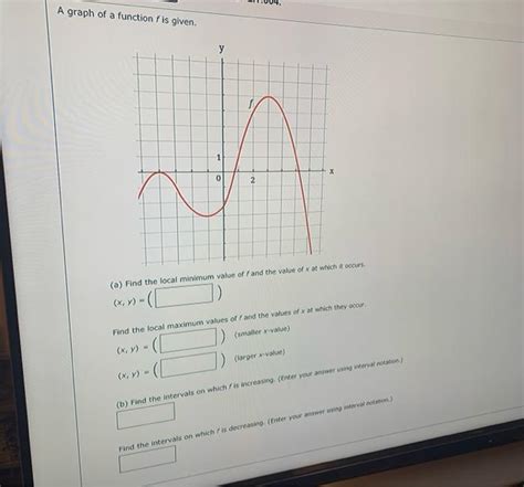 Solved A Graph Of A Function Fis Given у х 0 2 A Find The