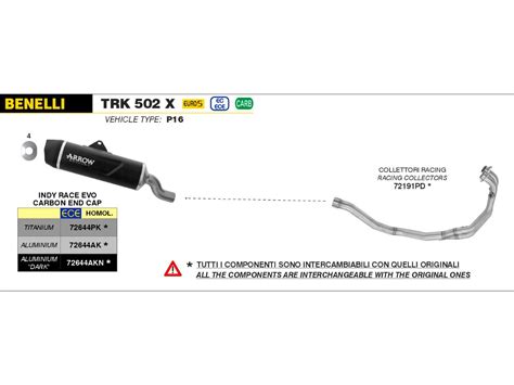 Akn Silenciador Arrow Aluminio Carbono Oscuro Indy Race Evo