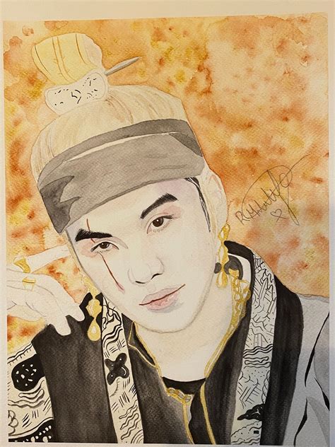 Watercolour Print Agust D Bts S Sugar Daechwita Music Video Etsy Uk