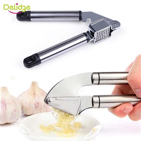 Garlic Press Stainless Steel Alloy Ginge Crusher Garlic Presses Hand