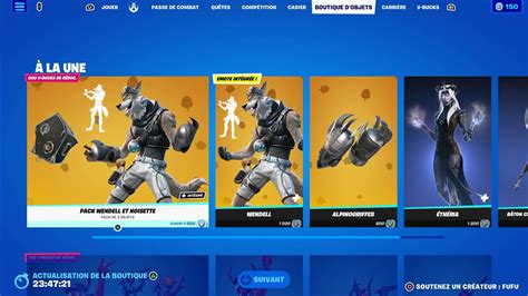 NOUVEAU SKIN WENDELL BOUTIQUE FORTNITE DU 9 MAI 2023 YouTube