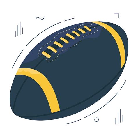 Un icono de diseño isométrico del fútbol americano de rugby Vector