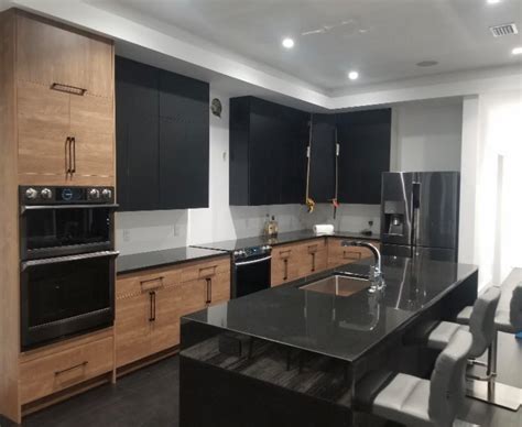 Matte Black European Frameless Black Cabinetry Contemporary Black Kitchen Quality Kitchens