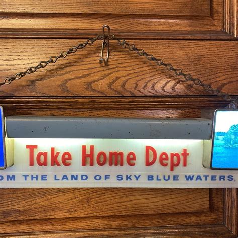 Rare 1958 Vintage Lighted HAMMS BEER SIGN Take Home Dept Minnnesota