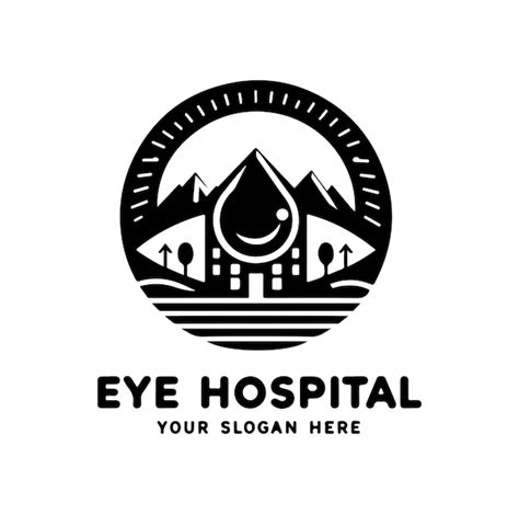 Logotipo Do Hospital Ocular Template Design Vector Emblem Design