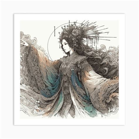 Chinese Woman Art Print by loura - Fy