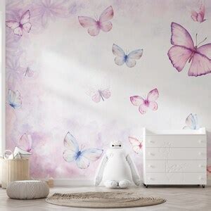 Butterfly Wallpaper Watercolor Pink Peel And Stick Wallpaper Self