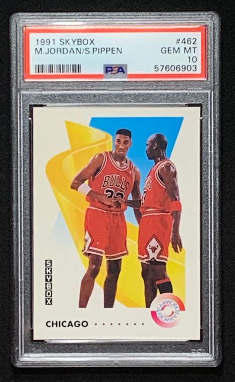 Michael Jordan Scottie Pippen Skybox Tw Psa