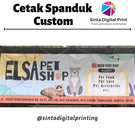 Jual Cetak Spanduk Banner Baliho Toko Petshop Pet Shop Custom Banner