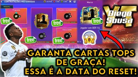 GARANTA CARTAS TOPS GRÁTIS ESSA É DATA DO RESET FIFA MOBILE