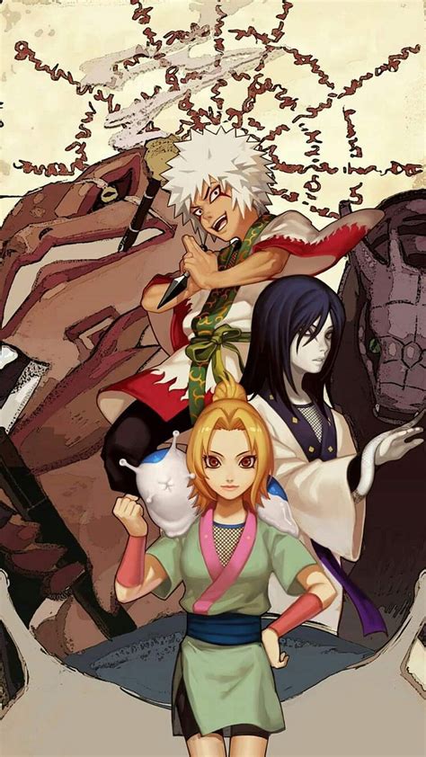 Los Sannins Tsunade Orochimaru Jiraiya Fondo De Pantalla Del