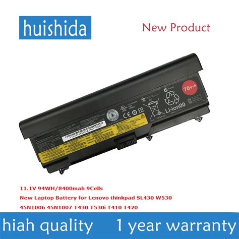 11 1 V 94wh 9 Celular T430 New Laptop Battery For Lenovo Thinkpad 45n1007 T530 W530 T430i L430