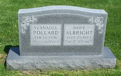 Vernadel Pollard M Morial Find A Grave