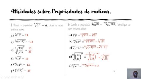 Atividades De Radiciação 9 Ano Librain