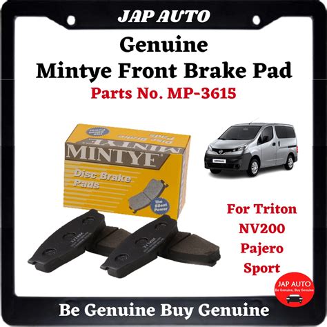 Mintye Triton Front Brake Pad Mp Triton Nv Pajero Sport