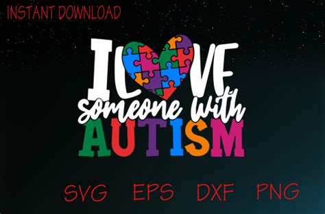 I Love Someone With Autism Svg Autism Awareness Svg Autism Etsy