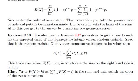 Solved E X Sigma K 1 Infinity K 1 P K 1 P