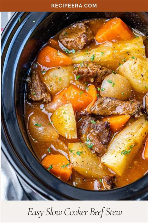 Easy Slow Cooker Beef Stew Recipeera