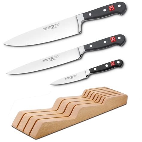 WUSTHOF CLASSIC 3-PC KNIFE SET W/ DRAWER STORAGE