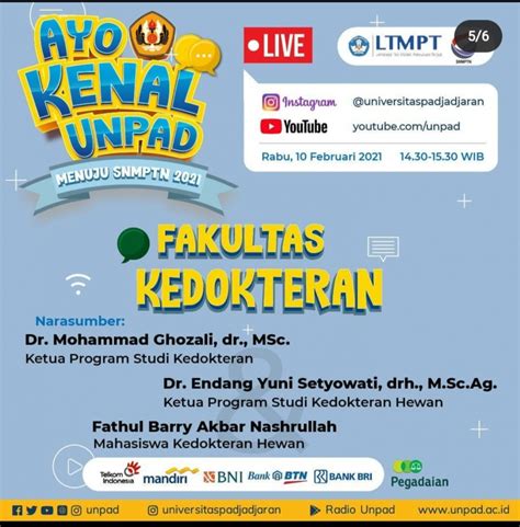 Talkshow Ayo Kenal FK Unpad Sampaikan Informasi Kredibel Tentang FK