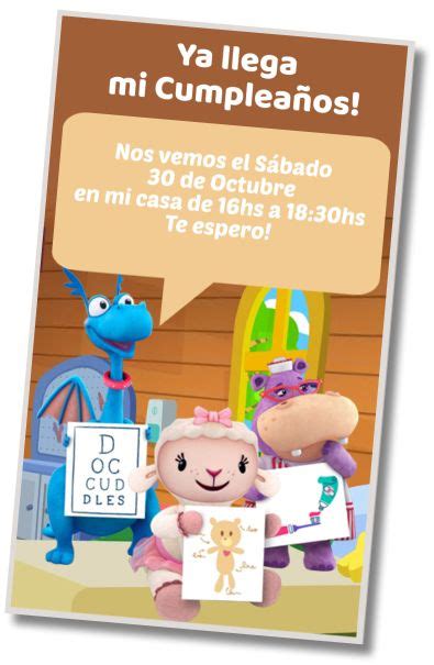 Mejores Invitaciones Doctora Juguetes Whatsapp Digital