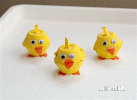 Easy And Adorable Egg Carton Chicks Craft Living Well Mom