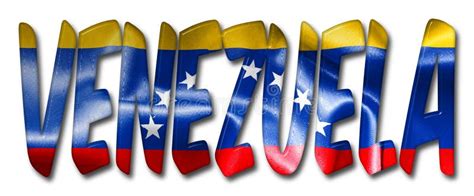 Palabra Venezuela Con Textura De Bandera Stock De Ilustraci N