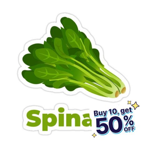 Spinach Vegetable With Name Sticker For Sale By Sweevy Swag In 2024