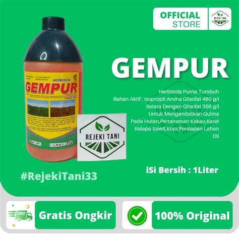 Jual Herbisida Gempur Sl L Racun Obat Pembasmi Rumput Gulma Daun