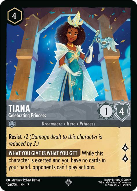 Tiana Celebrating Princess Disney Lorcana Card Details