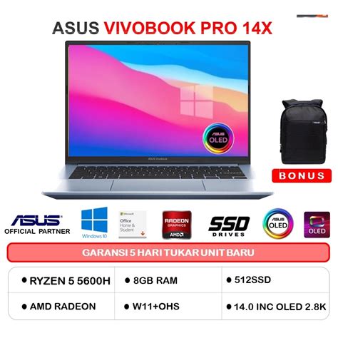 Jual Asus Vivobook Pro X M Qa Oled Ryzen H Gb Gb Ssd