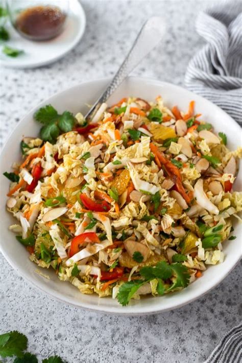 Napa Cabbage Salad With Asian Dressing Flavor The Moments