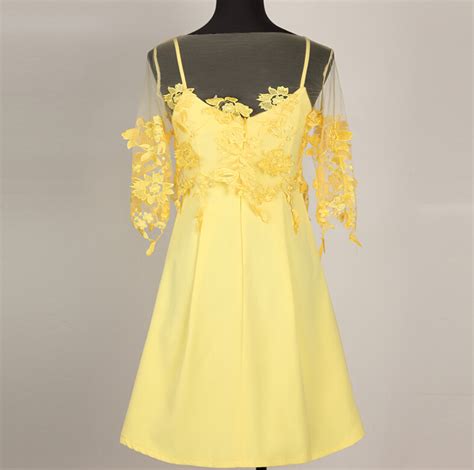 Yellow Bud Silk Dress On Luulla