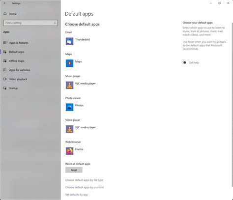 Set Default Apps In Windows Restore The Windows Settings App In