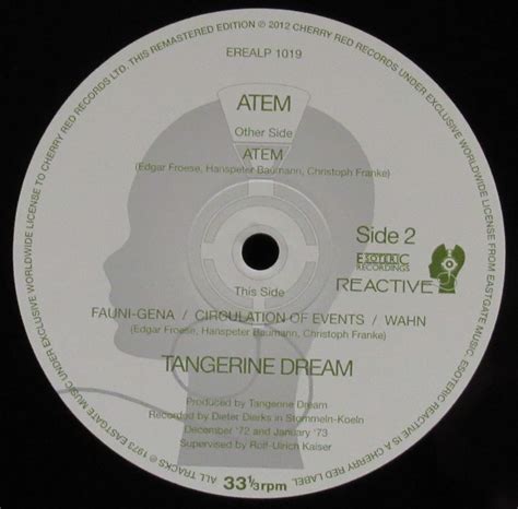 Пластинка Atem Tangerine Dream Купить Atem Tangerine Dream по цене