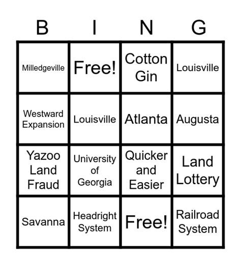 Capital Cities Technology And Land Policies Bingo Card