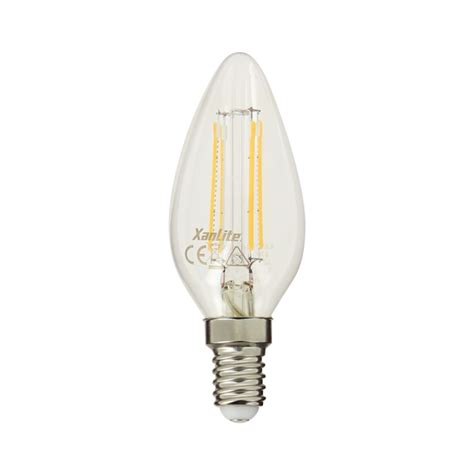 Ampoule flamme Rétro à filaments LED E14 blanc chaud 470 lm 4 W XANLITE