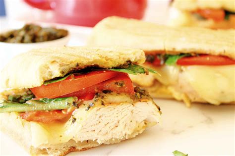 Delicious Chicken Pesto Mozzarella Sandwich