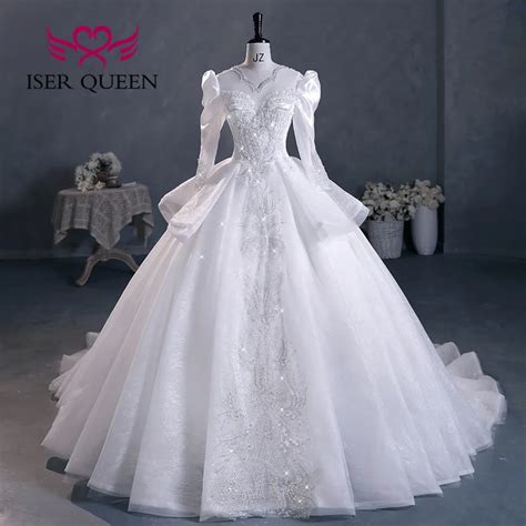 Princesa Vestido De Casamento Para Mulheres Mangas Puff Vestido De