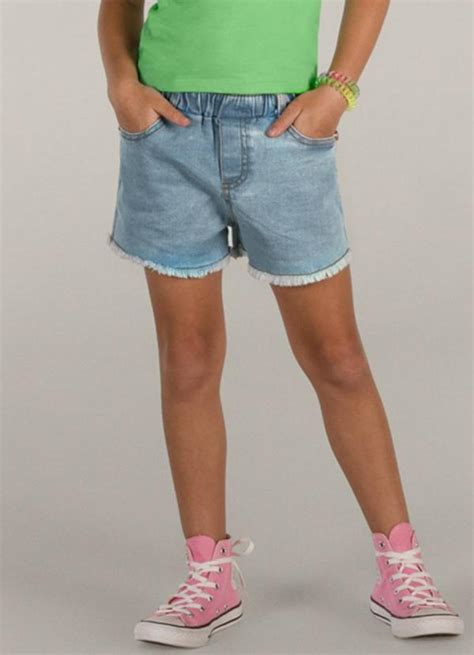 Shorts Jeans Menina Azul Brandili