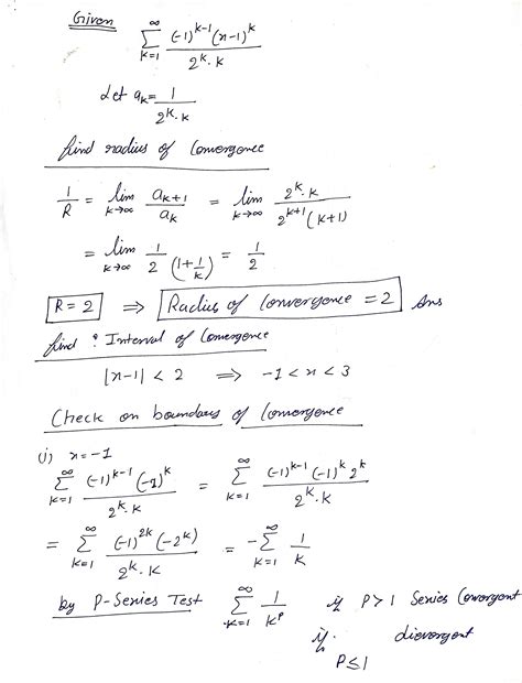 [solved] Find The Radius Of Convergence And Interval Of Convergence Of The Course Hero