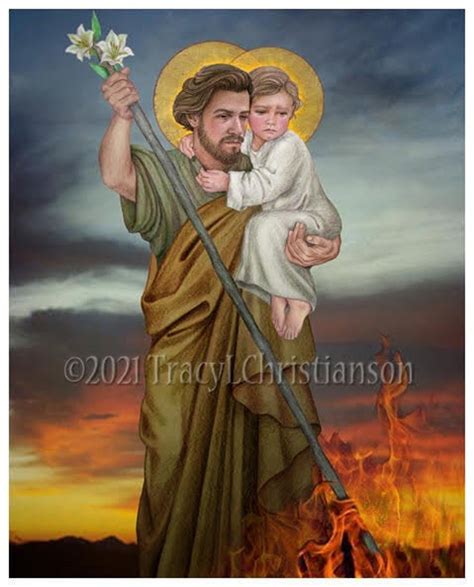 St Joseph Terror Of Demons Art Print Patron Of The Catholic Church