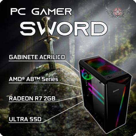 Cpu Pc Gamer Sword Barato Amd A8 3 6Ghz Graficos Full Ssd Ultra