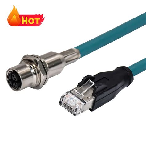 Rigoal Custom PUR Cable Jacket IP67 Waterproof M12 X Code To Industrial