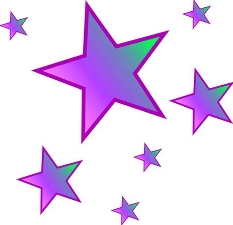 Prismatic purple stars | Public domain vectors