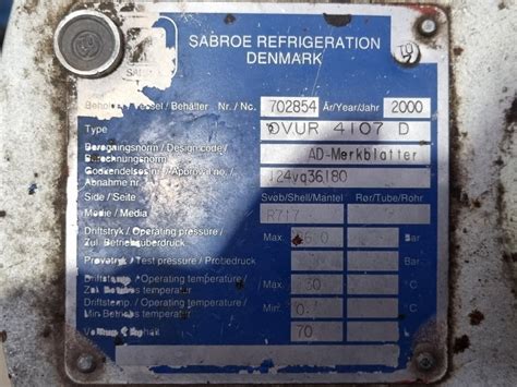 Used Sabroe Tsmc S Reciprocating Compressor On R Ammonia Hos Bv